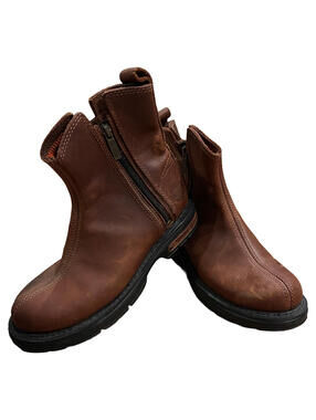VTG Harley Davidson Brown Leather Boots Womens 7 1/2 Motorcycle Biker Riding